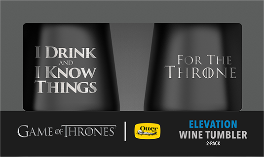OtterBox Black Game of Thrones 10 oz Wine Tumbler Set of 2 - Black